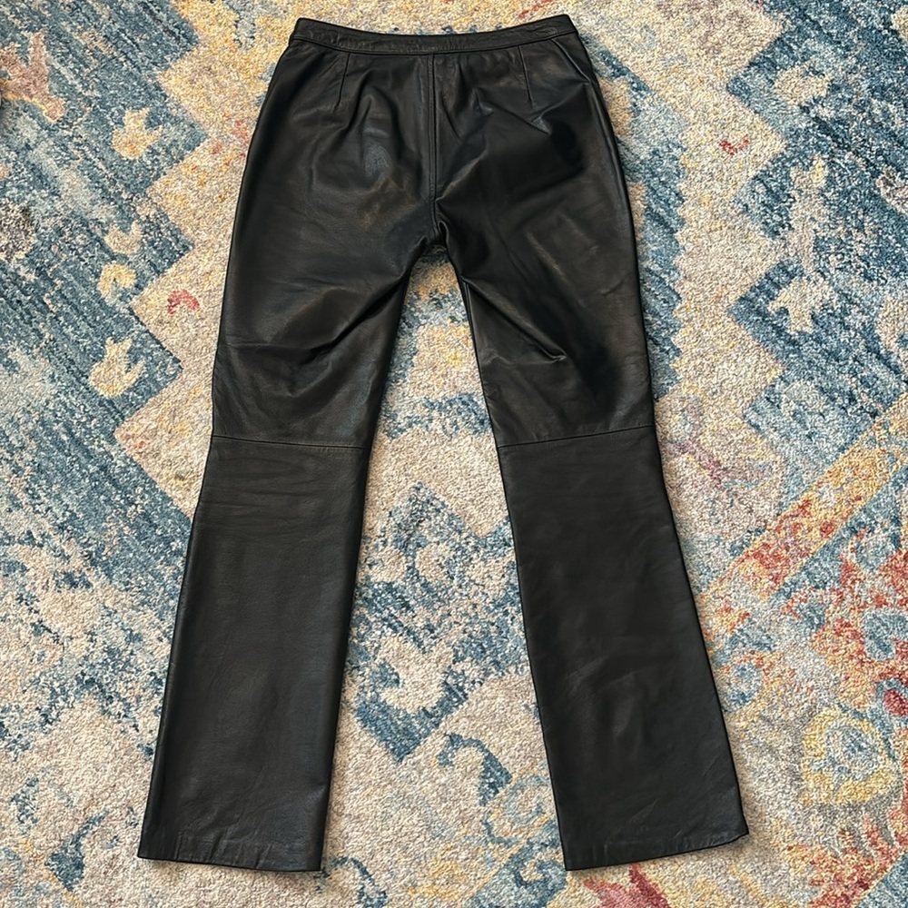 Steve Madden black leather pants size 6 - Picture 3 of 6